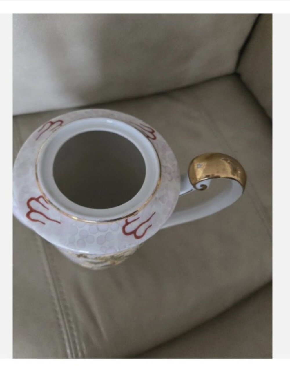 Tea Set Porcelain hand-painted dragon pattern in raised paint Made in Japan - Picture 7 of 11
